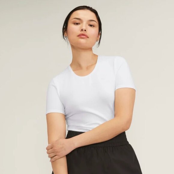 Everlane Tops - NWT Everlane Supima Form Crew Neck Tee White Size S
